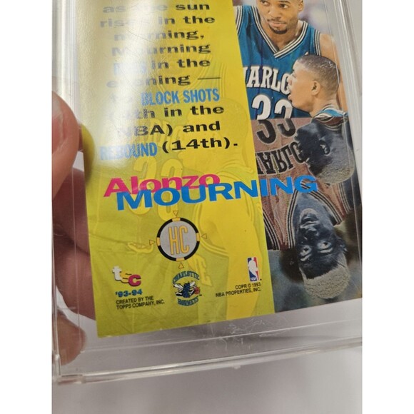 ALONZO MOURNING 1993-94 Stadium Club Members Only High Court #176 - Picture 3 of 3